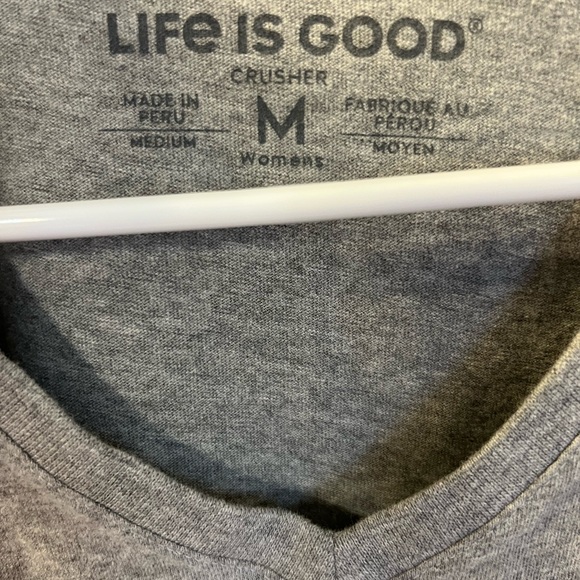 Life is Good long sleeve vee-neck tee. Size medium. Good used condition. - Picture 2 of 6